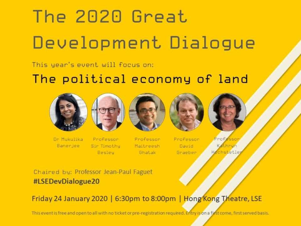 The 2020 Great Development Dialogue: the political economy of land 