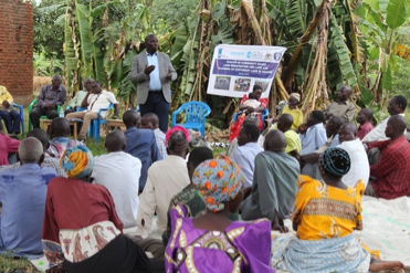 Community members in Budiba Village, Uganda