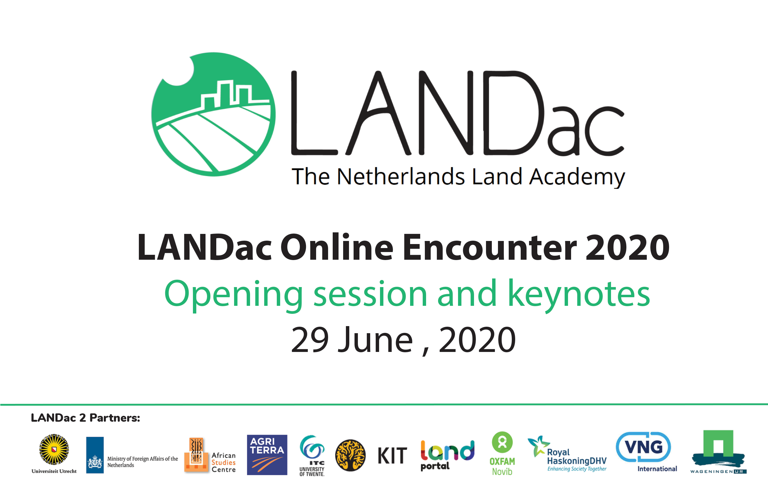 LANDac Online Encounter 2020: Opening Session and Keynote Speeches