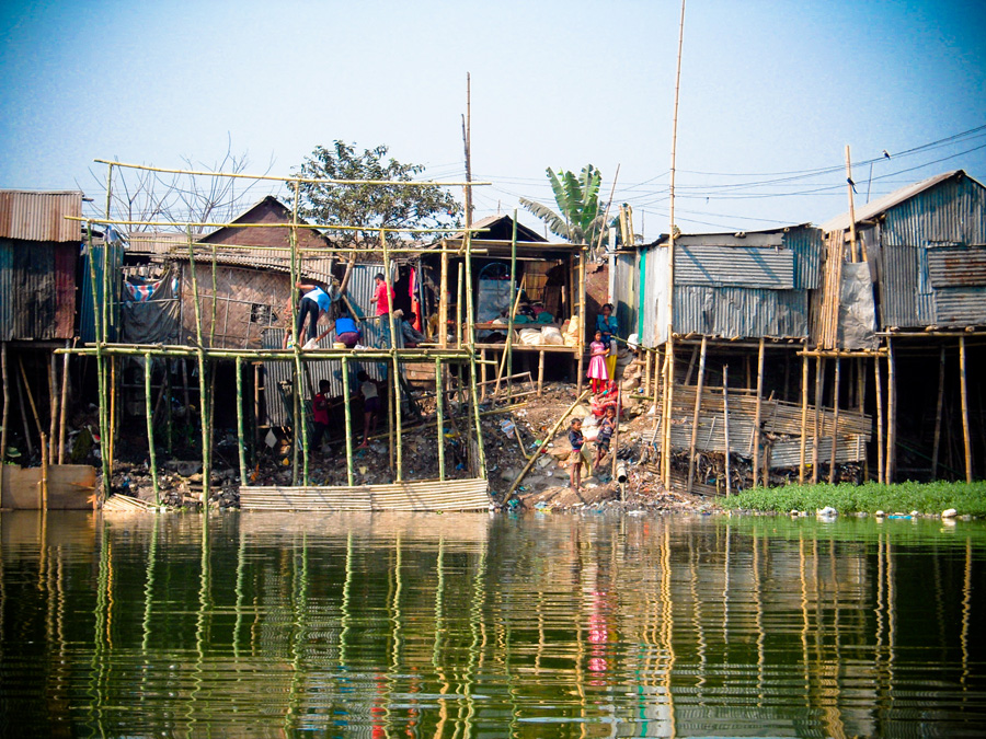 Stilt houses in Dhaka, coping with climate change