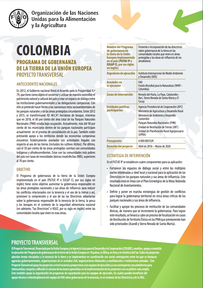 Apoyo transversal de la UE a la implementación del país - Colombia