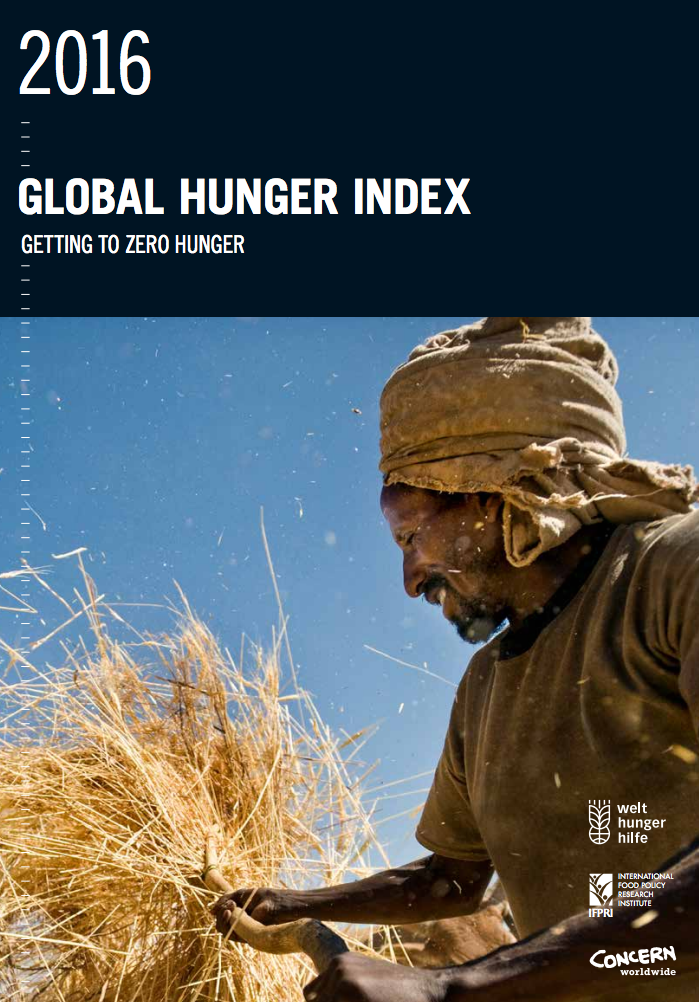 2016 Global hunger index: Getting to zero hunger cover image