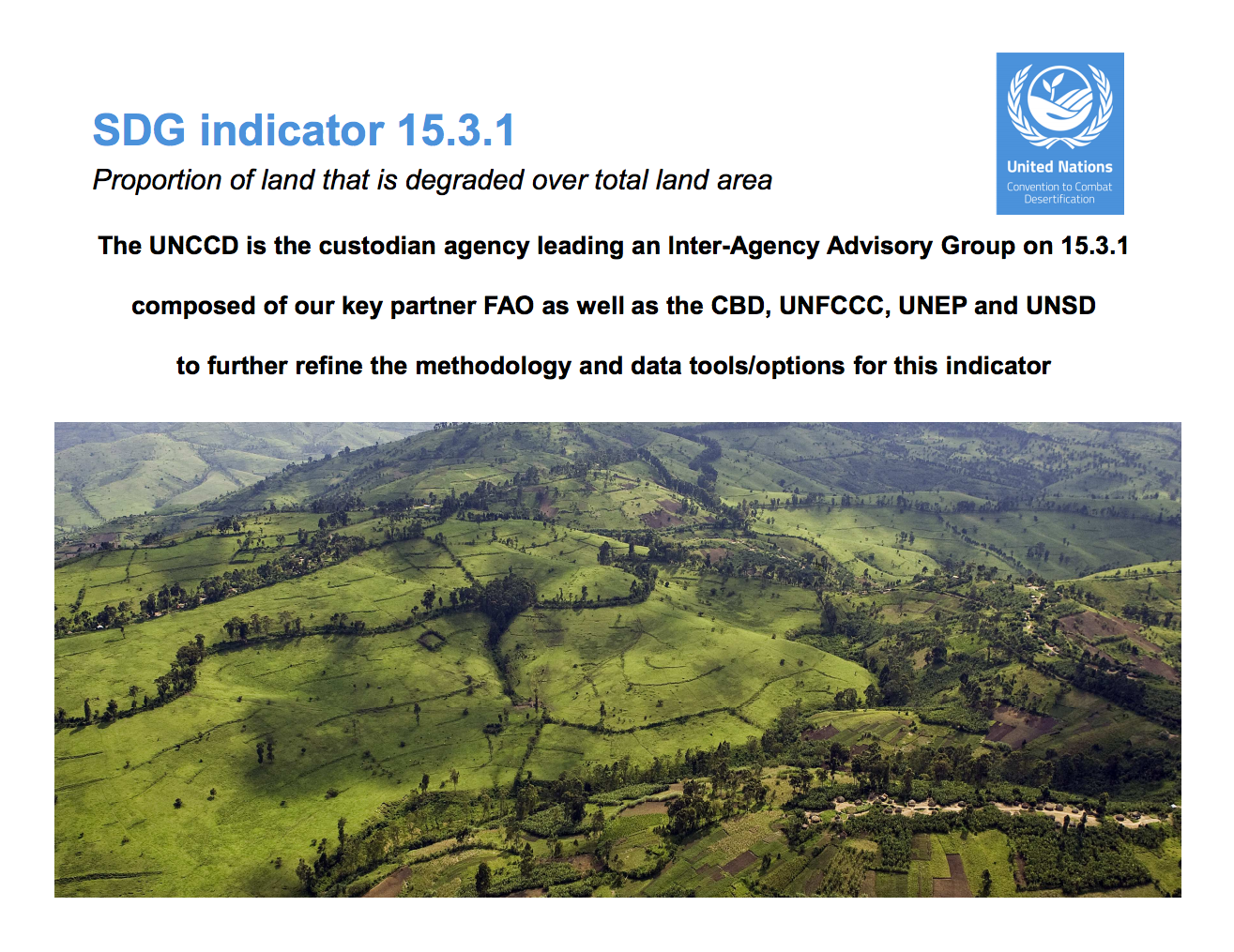 SDG indicator 15.3.1: Proportion of land that is degraded over total land area cover image