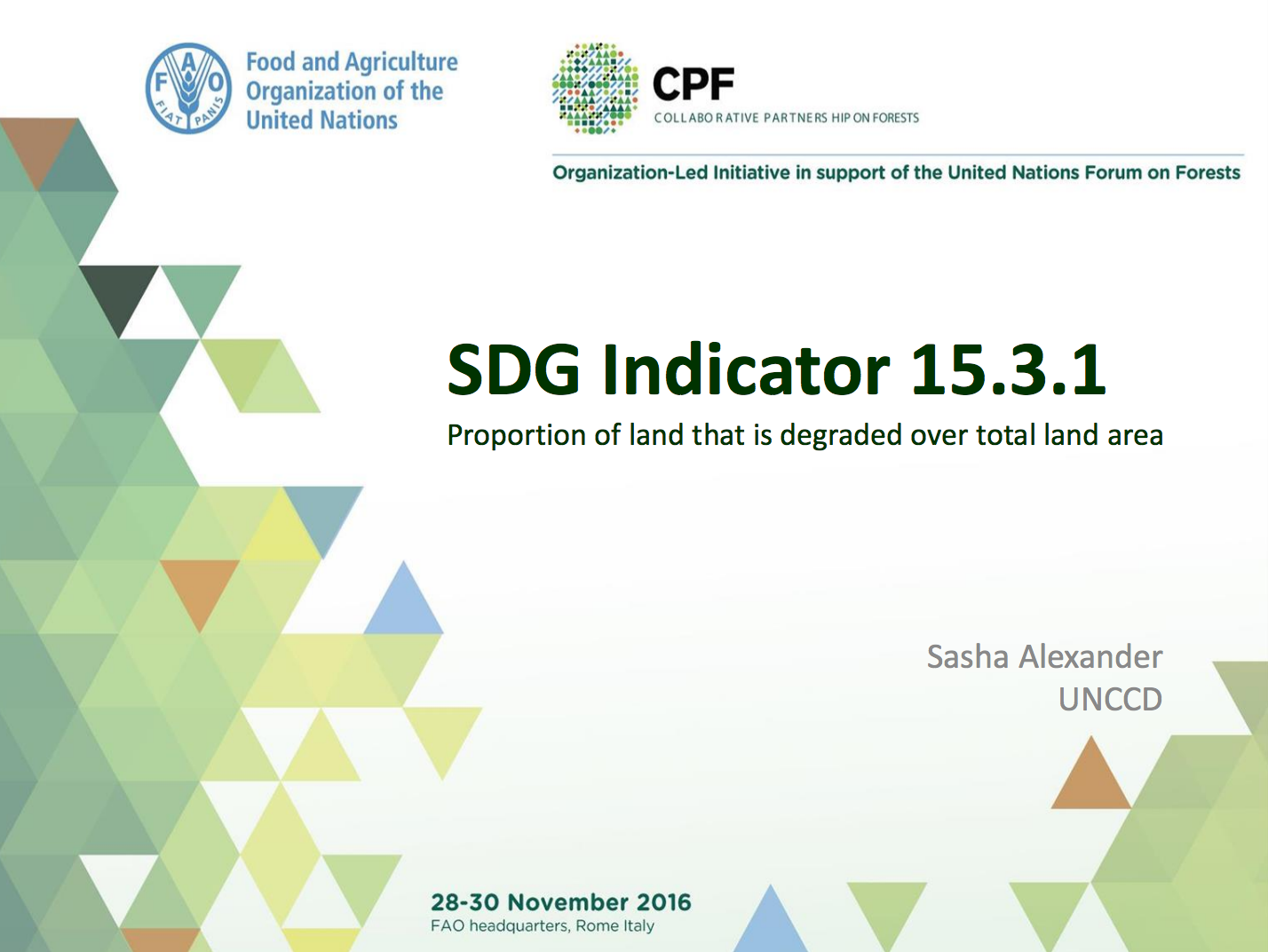 SDG Indicator 15.3.1 - Proportion of land that is degraded over total land area cover image