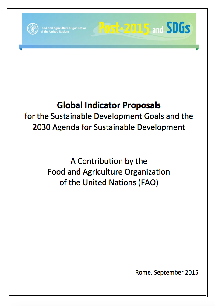 Global Indicator Proposals for the Sustainable Development Goals and the 2030 Agenda for Sustainable Development cover image