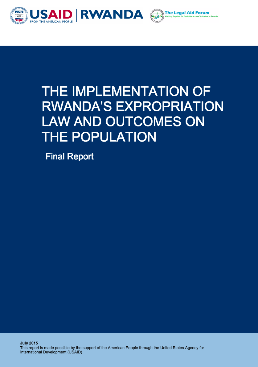Policy Brief: The Implementation of Rwanda’s Expropriation Law and Outcomes on the Population cover image