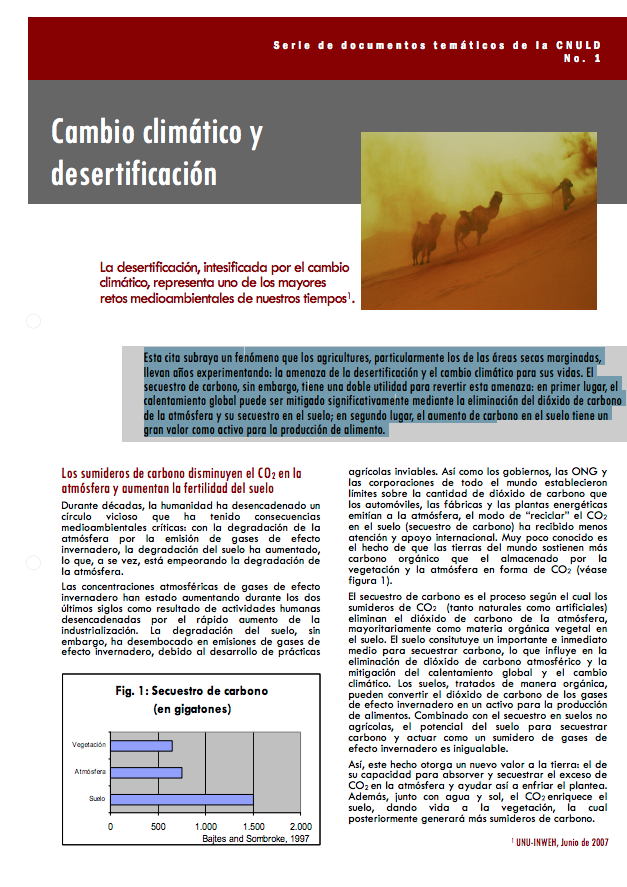 Cambio climático y desertificación cover image