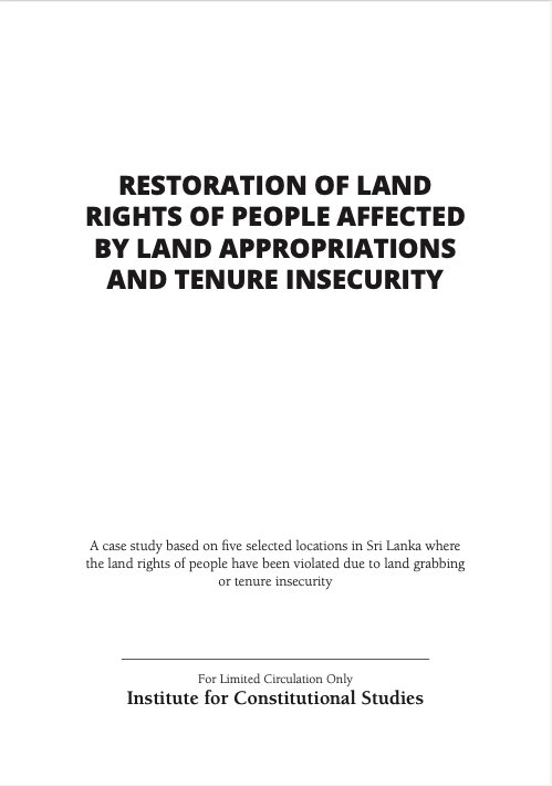 Restoration of Land Rights of People Affected by Land Appropriations and Tenure Insecurity 