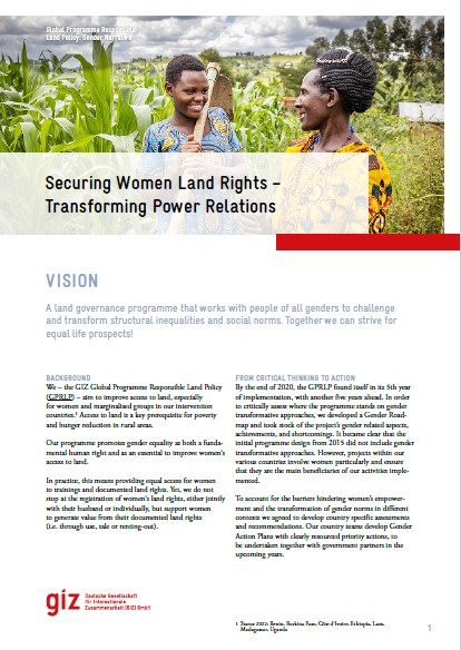 Securing Women Land Rights - Transforming Power Relations
