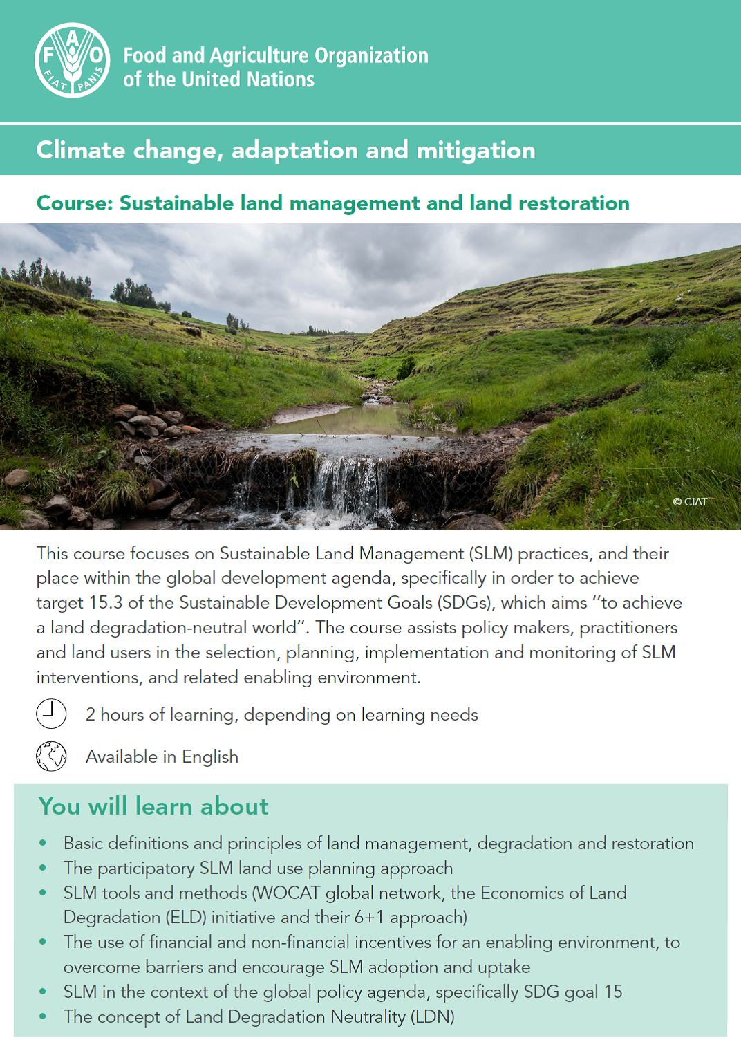 Sustainable land management and land restoration