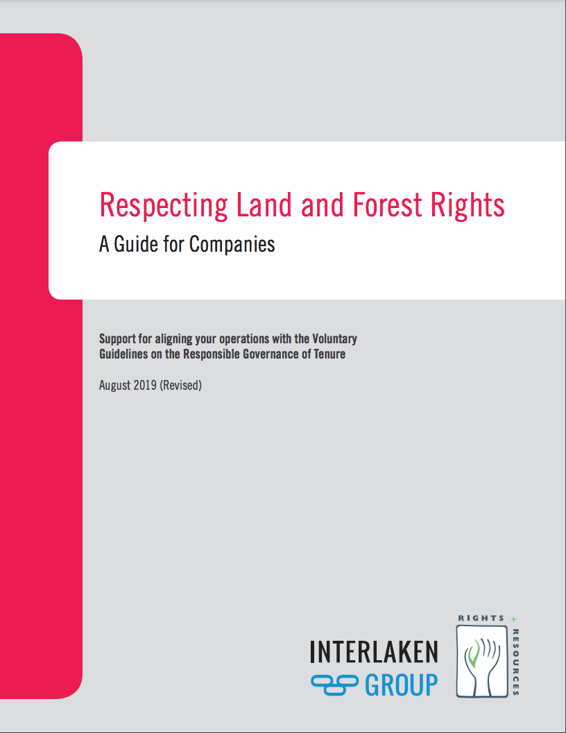 Respecting land and forest rights guide for companies
