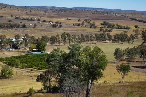 Gayndah Queensland. A panorama near the town from the local lookout.