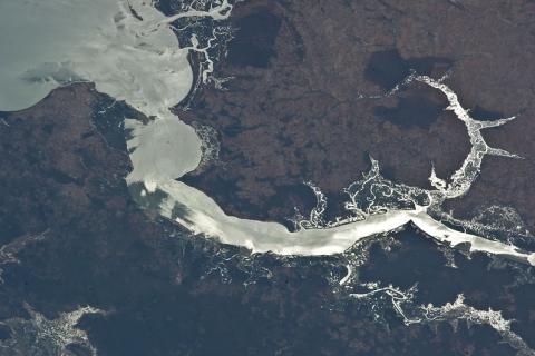 The Gambia from Space, 2014, photo by NASA, attribution, BY-NC 2.0