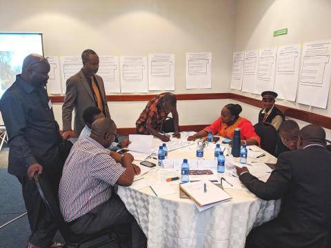 Photo 1: Community stakeholders reviewing background report of Zambian forest tenure context