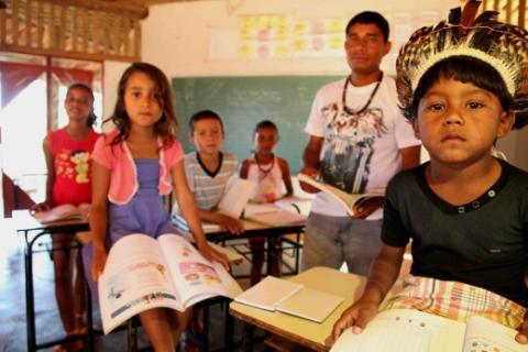Escola indígena em São João Missões (Marcelo Sant'Anna / Imprensa MG)