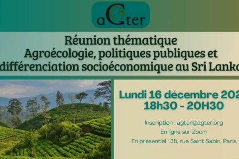 Agroécologie, politiques publiques et différenciation socioéconomique au Sri Lanka