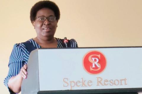 Director Land Management of the Ministry of Lands, Naome Kabanda launching the “Community-based Land Registration and Land Use Planning on Customary Land in Uganda” project at Speke Resort Munyonyo