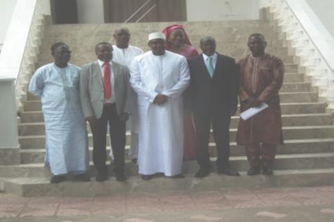 Members of the Land Commission with the President and Minister of Lands