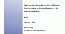 Land tenure policy in Zambia